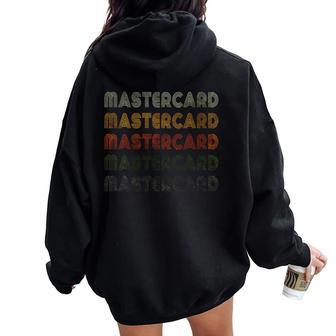 Love Heart Mastercard Grunge Vintage Style Black Women Oversized Hoodie Back Print - Thegiftio UK