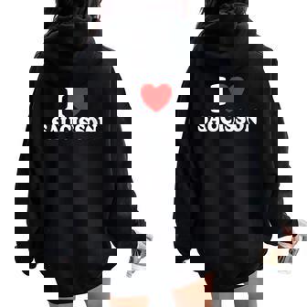 I Loveaucisson Apéro Humouriandeaucisson Charcuterie Sweat à capuche oversize pour femme avec imprimé dans le dos - Cadeauxyz