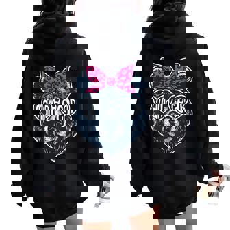 Mama Bear Face Sunglasses Mom Bear Mommy Mother's Day Women Oversized Hoodie Back Print | Mazezy