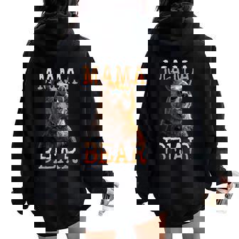 Mama Bearママベア ママベア 母の日 グリズリー ママベア レディース オーバーサイズ パーカー バックプリント - Kawaiitshirt