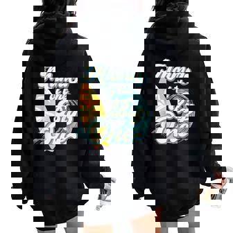 Mama Of The Big One Wave Surf 1St Birthday Boy Girl Family Women Oversized Hoodie Back Print - Seseable