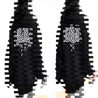 Mama Checkered Coquette Bow Mommy Happy Mother's Day Mom Women Oversized Hoodie Back Print - Thegiftio UK