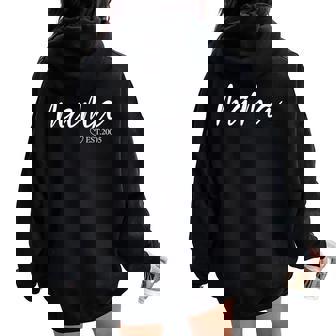 Mama Est 2005 Birthday Clothing For Mom Women Oversized Hoodie Back Print - Thegiftio