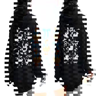Mama Goose Coquette Bow Goose Lover Mom Mother's Day Women Oversized Hoodie Back Print - Thegiftio UK