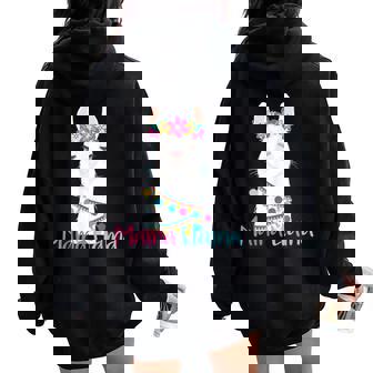 Mama Llama Mother's Day For Mom Love Llama Women Oversized Hoodie Back Print | Mazezy