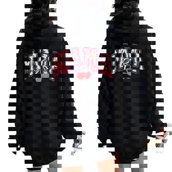 Mama Mommy Cherry Happy Mother's Day Mom Life Coquette Bow Women Oversized Hoodie Back Print - Seseable