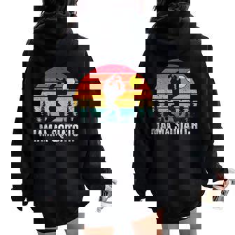 Mama Squatch Bigfoot Mom Sasquatch Family Matching Costume Women Oversized Hoodie Back Print - Seseable