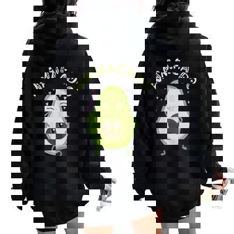 Mamacado Linda Aguacate Fruta Embarazada Madre Embarazo Mamá Women Oversized Hoodie Back Print - Regaloses