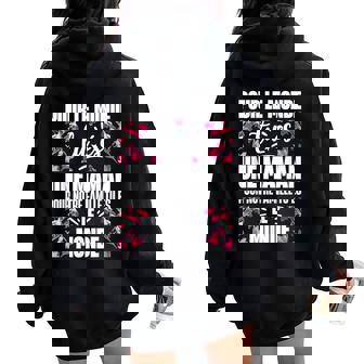 Maman Cadeau Fête Des Mères Meilleure Maman Du Monde Sweat à capuche oversize pour femme avec imprimé dans le dos - Cadeauxyz