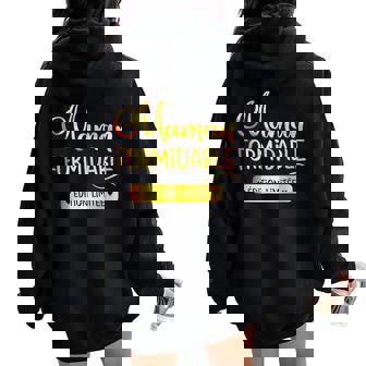 Maman Formidable Humour Cadeau Original Fête Des Mères Sweat à capuche oversize pour femme avec imprimé dans le dos - Cadeauxyz