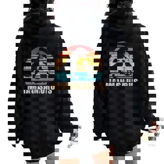 Mamansaurus Dinosaure Mamanintage Retro Sweat à capuche oversize pour femme avec imprimé dans le dos - Cadeauxyz