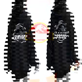 Mamasaurus Retrointage Divertido Women Oversized Hoodie Back Print - Regaloses