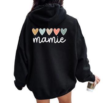 Mamie Hearts Mamie Grandma Mamie Grandmother Women Oversized Hoodie Back Print - Thegiftio UK