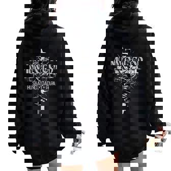 Man Of God Husband Dad Papa Cross Fathers Day Christian Men Women Oversized Hoodie Back Print - Thegiftio