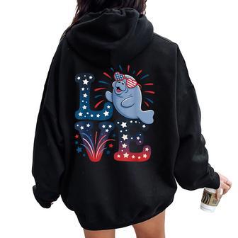 Mana Love 4Th Of July Mana Fireworks Sunglasses Women Women Oversized Hoodie Back Print - Thegiftio UK