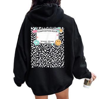 Matching Group Halloween Teacher Composition Book Notebook Women Oversized Hoodie Back Print - Thegiftio UK