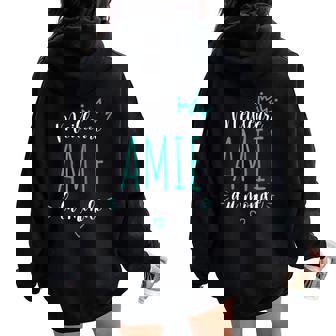 Meilleure Amie Du Monde Super Copine Cadeau Fête Des Mères Sweat à capuche oversize pour femme avec imprimé dans le dos - Cadeauxyz