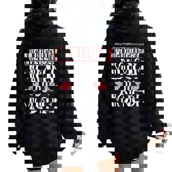 Meilleure Maman Du Monde Humour Cadeau Pour Maman Sweat à capuche oversize pour femme avec imprimé dans le dos - Cadeauxyz