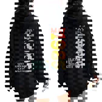 Mes Mayo 1985 Año 1985 Retro 1985Intage 1985 Desde 1985 Cuello Women Oversized Hoodie Back Print - Regaloses