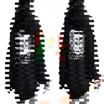 Mexicana Latina Mexico Flag Mexican Girl Mexico Women Women Oversized Hoodie Back Print | Mazezy