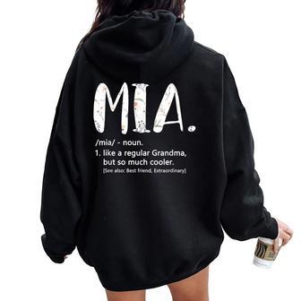 Mia For Idea Cute Grandma Mia Women Oversized Hoodie Back Print - Thegiftio UK