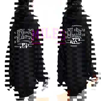 Miles College Mom Mother's Day Family Vintage For Mother Women Oversized Hoodie Back Print - Thegiftio UK
