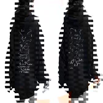 Min Pin Mama Dog Owner ミニチュアピンシャー ミニピンチャー レディース オーバーサイズ パーカー バックプリント - Kawaiitshirt