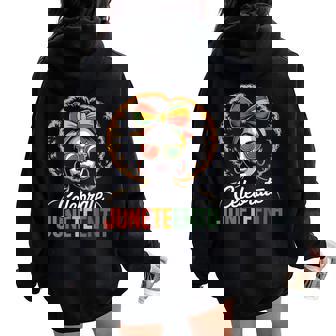 Miss Junenth Freedom Black American African Toddler Girl Women Oversized Hoodie Back Print | Mazezy