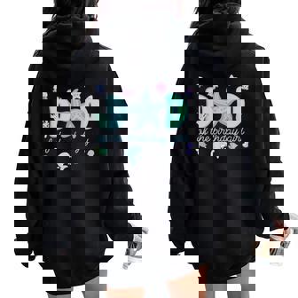 Mom & Dad Of The Birthday Girl One-Der The Sea Mama And Dad Women Oversized Hoodie Back Print - Thegiftio