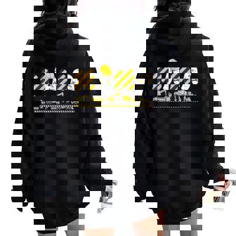 Mom Dad Construction Birthday Mama Excavator Digger Tractor Women Oversized Hoodie Back Print - Thegiftio UK