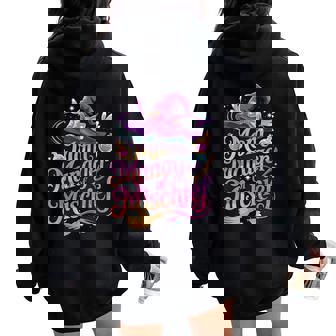 Mom Manager Of Mischief Magical Mother's Day Women Oversized Hoodie Back Print | Mazezy