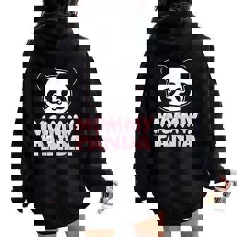 Mom Panda Bear Mother's Day Mommy Panda Women Oversized Hoodie Back Print - Seseable