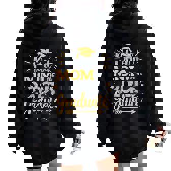 Mom Senior 2025 Proud Mom Of A Class Of 2025 Graduate Mom Women Oversized Hoodie Back Print - Thegiftio UK