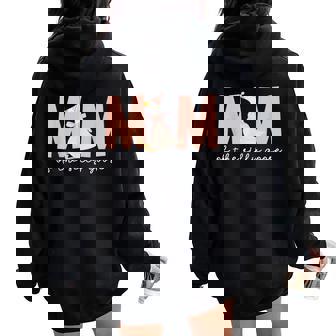Mom Of The Silly Goose Silly Goose Birthday Matching Family Women Oversized Hoodie Back Print | Mazezy
