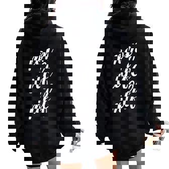 Mom Wife Milf Happy Mother's Day Women Oversized Hoodie Back Print | Mazezy
