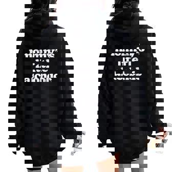Mommy's Little Alcoholic Drunk Mom Life Alcohol Joke Women Oversized Hoodie Back Print - Thegiftio UK
