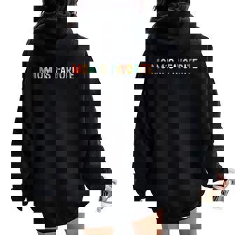 Moms Favorite Retro Mom's Favorite Mother's Day Women Oversized Hoodie Back Print - Thegiftio