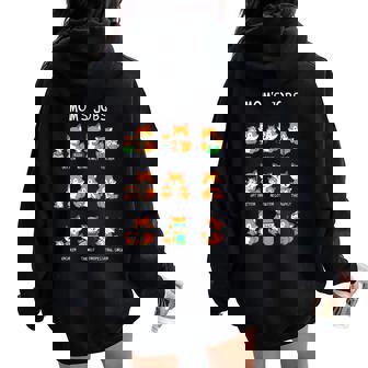 Mom's Jobs Mother's Day Mum Mother Mummy Nerd Fox Foxes Women Oversized Hoodie Back Print - Thegiftio