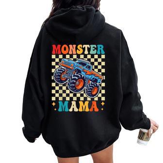 Monster Truck Mama Mom Family Matching Monster Truck Lovers Women Oversized Hoodie Back Print - Thegiftio UK
