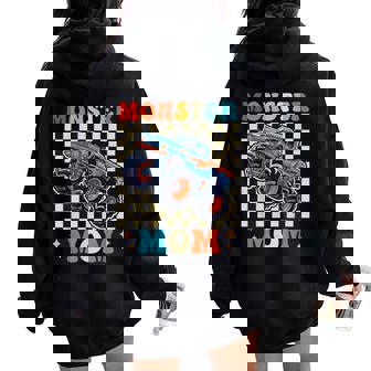 Monster Truck Mom Family Matching Monster Truck Lovers Women Oversized Hoodie Back Print | Mazezy