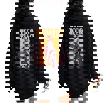 Motera Chica En Moto In Mangas Women Oversized Hoodie Back Print - Regaloses