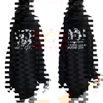 Mother Bride Wedding Mob Floral Pink Diamond Ring Women Oversized Hoodie Back Print | Mazezy