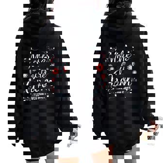 Mother Of The Groom I Loved Him First Women Oversized Hoodie Back Print | Mazezy