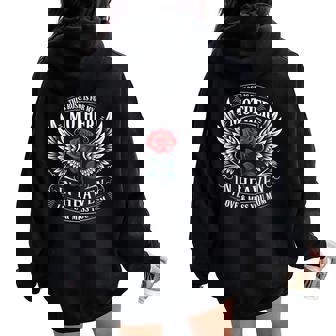 Mother In Heaven Love And Miss You Mom Memorial Women Oversized Hoodie Back Print | Mazezy