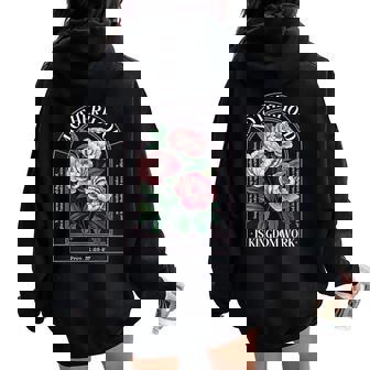 Motherhood Is Kingdom Work Mom Jesus Christian Women Oversized Hoodie Back Print - Thegiftio