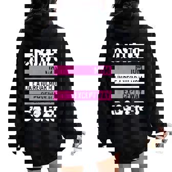 Mother's Day Anime Mom Except Way Cooler Anime Otaku Women Oversized Hoodie Back Print | Mazezy
