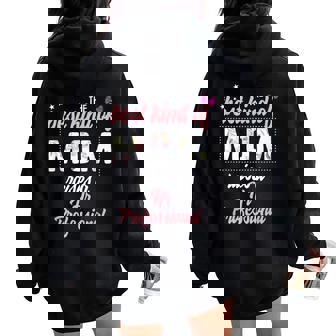 Best Kind Of Mom Raises Hr Professional Floral Women Oversized Hoodie Back Print | Mazezy
