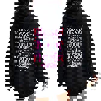Mother's Day Blessed To Be Called Mom And Nana Flowers Women Oversized Hoodie Back Print | Seseable UK