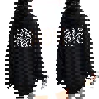 Mother's Day Leopard Mom Blessed Mama Women Oversized Hoodie Back Print | Mazezy