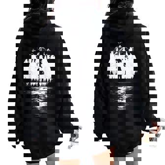 Motif Extraterrestre Amusant Pour Homme Et Montagnes Extraterrestres Sweat à capuche oversize pour femme avec imprimé dans le dos - Cadeauxyz